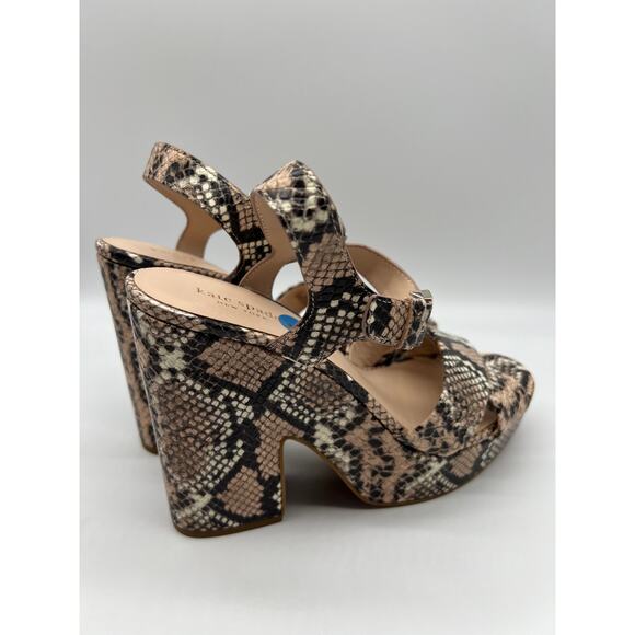Kate Spade Women's Grace Leather Dressy Snake Print Platforms Size 10M - Picture 7 of 12
